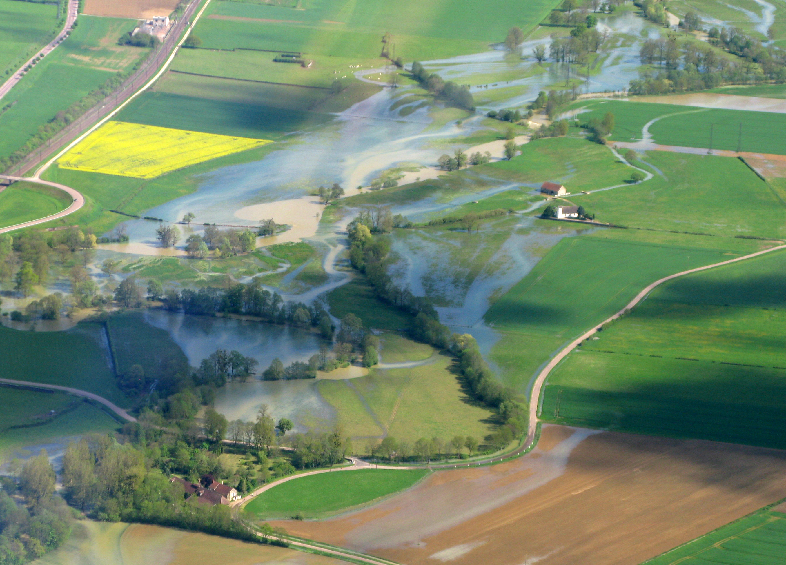 Crue de la Brenne, en mai 2013, à Seigny en Côte d'Or